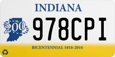 IN license plate 978CPI