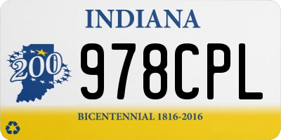 IN license plate 978CPL