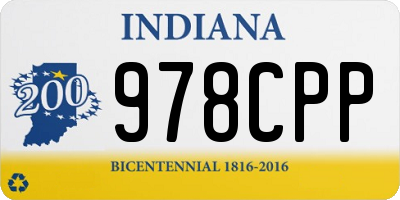 IN license plate 978CPP