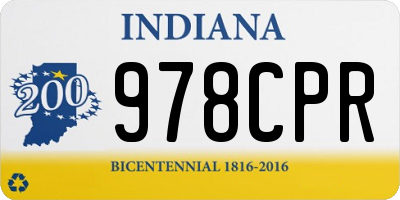 IN license plate 978CPR