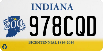 IN license plate 978CQD