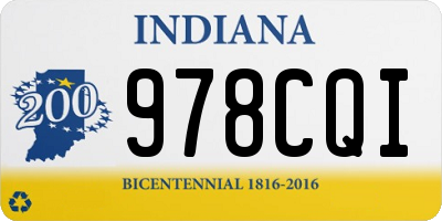 IN license plate 978CQI