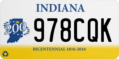 IN license plate 978CQK