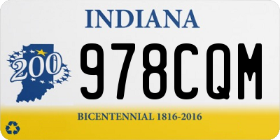 IN license plate 978CQM