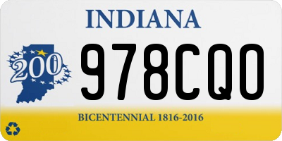 IN license plate 978CQO