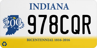 IN license plate 978CQR