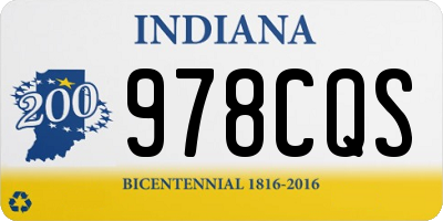 IN license plate 978CQS