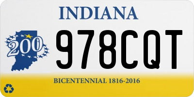 IN license plate 978CQT