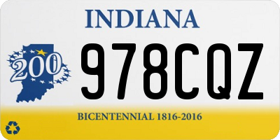 IN license plate 978CQZ