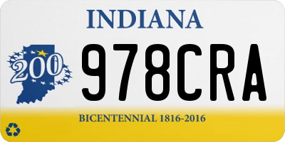 IN license plate 978CRA