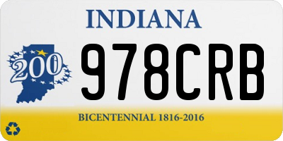 IN license plate 978CRB
