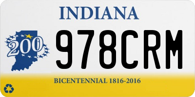 IN license plate 978CRM