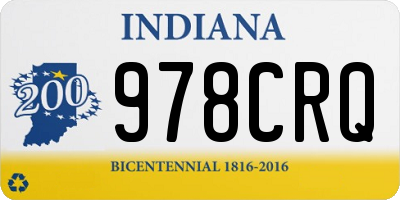 IN license plate 978CRQ