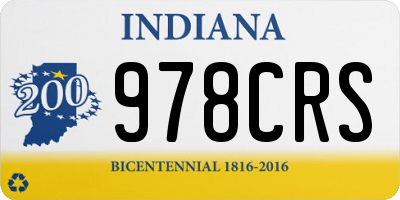 IN license plate 978CRS