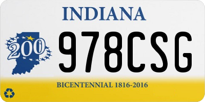 IN license plate 978CSG