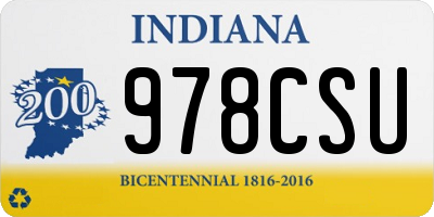 IN license plate 978CSU