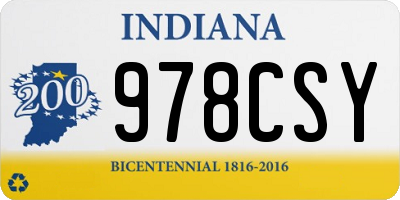 IN license plate 978CSY