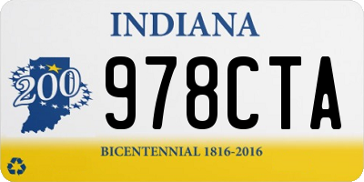 IN license plate 978CTA