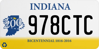 IN license plate 978CTC