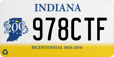 IN license plate 978CTF