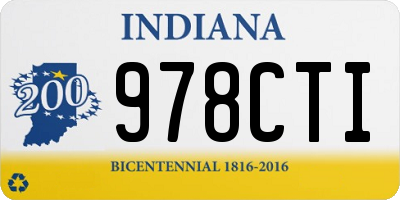 IN license plate 978CTI