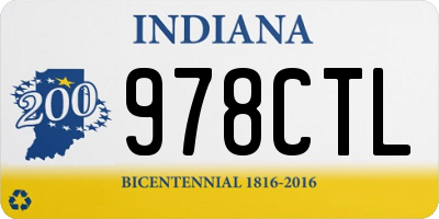IN license plate 978CTL