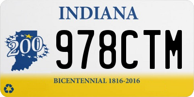 IN license plate 978CTM