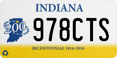 IN license plate 978CTS