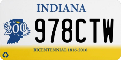 IN license plate 978CTW