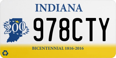 IN license plate 978CTY