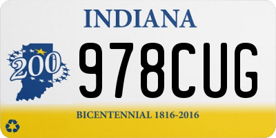 IN license plate 978CUG