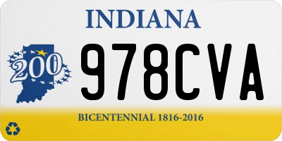 IN license plate 978CVA