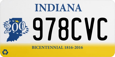 IN license plate 978CVC