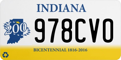 IN license plate 978CVO