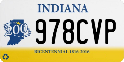 IN license plate 978CVP