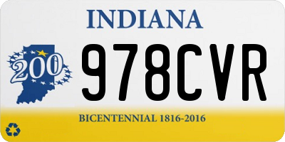 IN license plate 978CVR