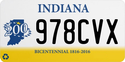 IN license plate 978CVX