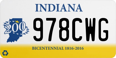 IN license plate 978CWG