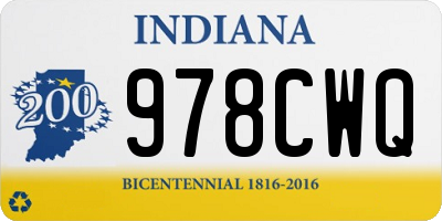 IN license plate 978CWQ