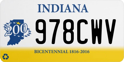 IN license plate 978CWV
