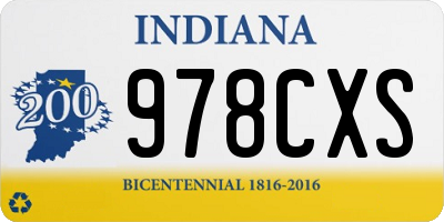 IN license plate 978CXS