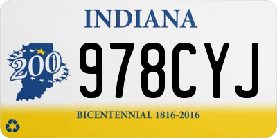 IN license plate 978CYJ