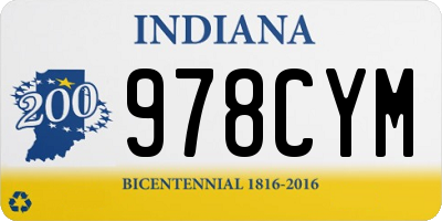 IN license plate 978CYM