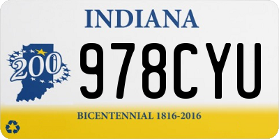 IN license plate 978CYU