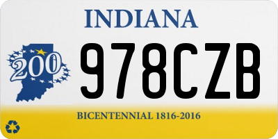 IN license plate 978CZB