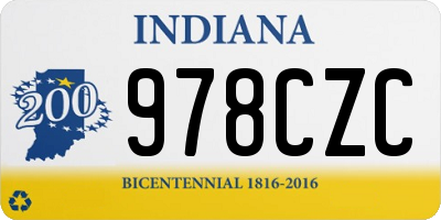IN license plate 978CZC