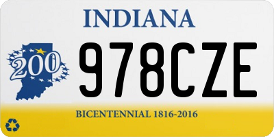 IN license plate 978CZE