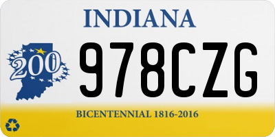 IN license plate 978CZG