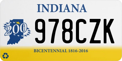 IN license plate 978CZK