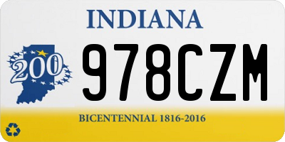 IN license plate 978CZM